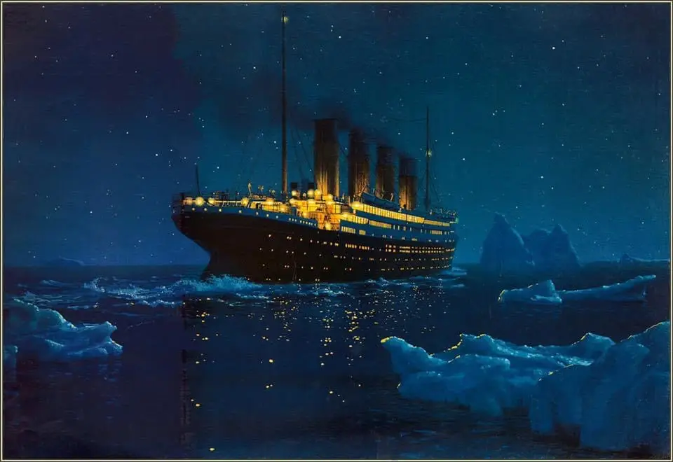 Titanic kurs mod isbjerget